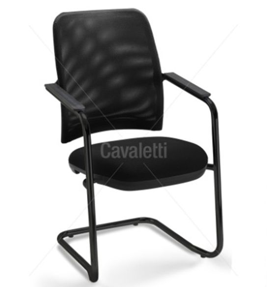 Cadeira Cavaletti Fixa de Aproximação NewNet 16006 S Base Preta